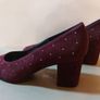 SOFFICE SOGNO 9670 Camoscio Vino woman Italian leather stud shoe bordeaux  size 7 UK SALE Image 3