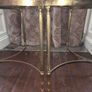 Maison Jansen Hollywood Regency Style Pair of Brass Demi-Lune Side Tables Image 7