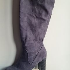 Grey Over The Knee Boots