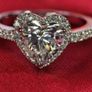 Gold Filled Heart CZ ring size 7 Image 3