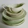 Greendawn, WW11 utility ware, green , delph, green plates Image 2