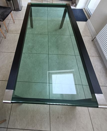Glass dining table