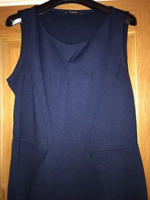 Ladies Navy Silouette fitted dress, fab on Size 16