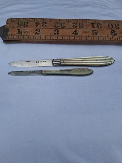 2 X John Yeomans Cowlishaw Sterling Silver Fruit Knives