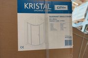 CITY PLUS Single Door Quadrant 800mm Shower Door Chrome