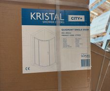 CITY PLUS Single Door Quadrant 800mm Shower Door Chrome