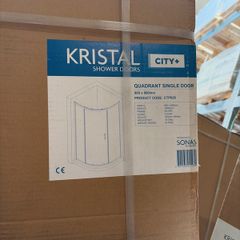 CITY PLUS Single Door Quadrant 800mm Shower Door Chrome