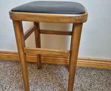 Rare Mid-Century Beech Utility Stool  Pristine Mint Condition