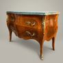 Louis XV Style Bombe Chest of Drawers with Green Marble Top Image 3