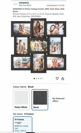 SONGMICS 9-Photo Collage Frame