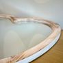 Heart-Shaped Wooden Mirror 65cm Image 3