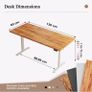 Standing Desk, 120 x 60 cm, Brown Image 2