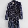 Pre Owned Day Dreams Navy Animal Print Fleece Dressing Gown Image 3