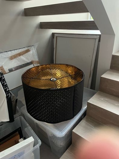 Large gold lampshade