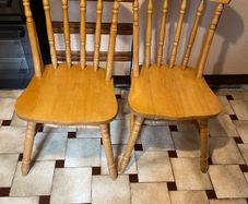 Solid pine Kitchen chairs x 4