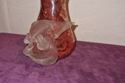 Vintage hand blown red glass vase