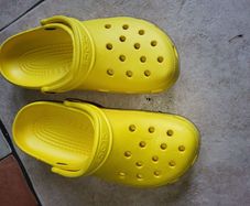 Yellow original crocs adults size 7