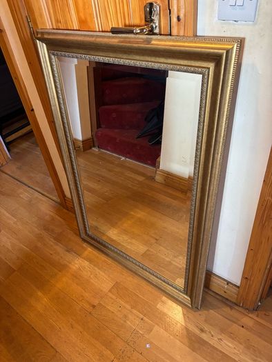 Solid Metal Golden Mirror