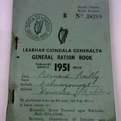 Old Irish ration book Ireland Ephemera Reilly County Kildare