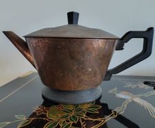 Vintage Art Deco Copper Teapot