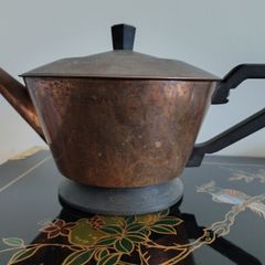 Vintage Art Deco Copper Teapot