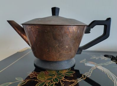 Vintage Art Deco Copper Teapot
