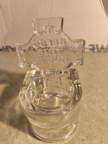 Celtic Cross Glass Holy Water Roman Catholic Font / Votive Candle Holder