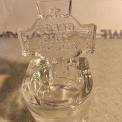 Celtic Cross Glass Holy Water Roman Catholic Font / Votive Candle Holder