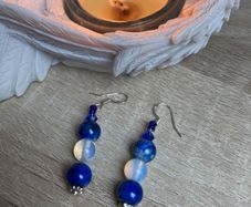 Handmade Archangel Michael Opalite Crystal Earrings For Protection And Increasing Energy