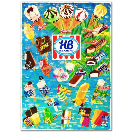HB Ice Cream & Irish Snack Posters - A4 / A3 Prints