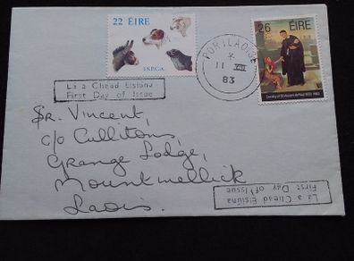 Ireland Stamps : I.S.P.C.A and The Society of St. Vincent de Paul , First Day Cover - 1983