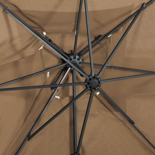 Cantilever Umbrella with Double Top  Taupe
