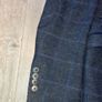 HERBIE FROGG Mens Tweed Blazer Blue Check Abraham Moon Wool Jacket 40R Velvet Image 6