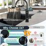 Electric Hot Water Tap with Universal Nozzle, Instant Heating Tap for Kitchen, Stainless Steel Water Heater Tap Supply Hot and Cold Water Faucet with Digital Display (Stainless Steel Gooseneck) Image 6