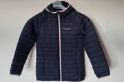 Columbia power lite jacket Size large more like a medium navy/pink in excellent condition