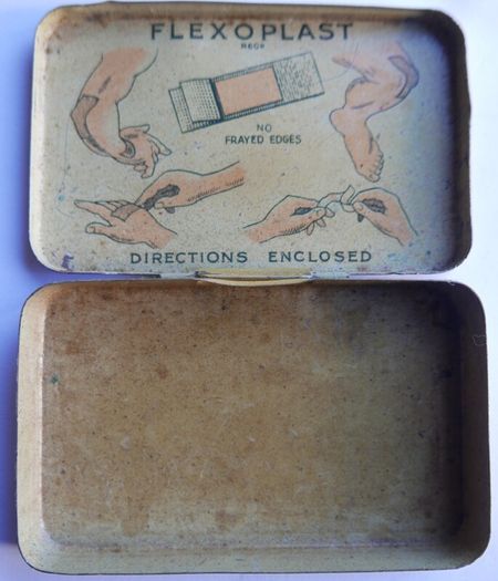 Vintage Flexoplast Plaster Tin, Vintage Advertising, Medical, Dressing