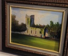 Original Val McGann Oil Painting - Muckross Abbey Killarney