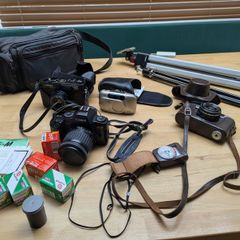 Vintage cameras and accessories