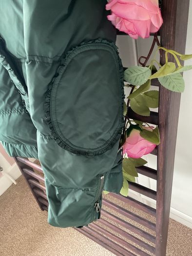 puffer jacket feather & down juicy couture hooded jacket medium