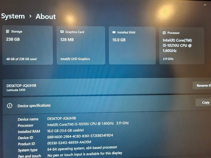 Dell Latitude 5410 | i5 | 16GB | 256GB | 14" FHD | Win11