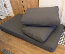 Replacement IKEA outdoor Seat cushions (dark grey)