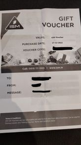 ISM Gift Voucher