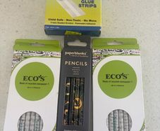 Selection of school stationery
