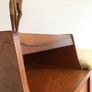 Vintage Retro Mid Century Teak Hall Bench/Record Cabinet/Stotage Image 3