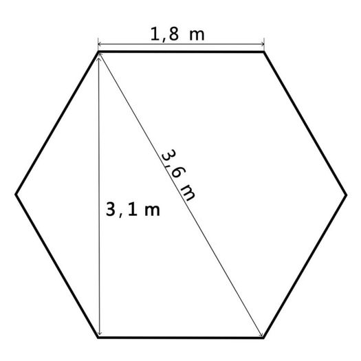 Hexagonal Pop-Up Foldable Marquee Dark Blue 3.6x3.1 m