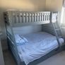 Grey Double and single bunk bed with two large storage drawers Image 6