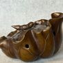 Vintage Chinese Cast Bronze Lotus Pod Incense Burner Image 5