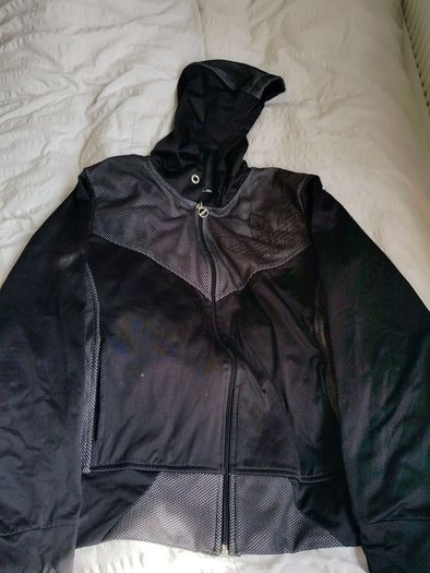 Adidas Black Zip-Up Hoodie,Lightweight Jacket
