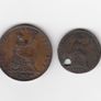 G.B. 1826, 2 coins,(one holed coin )(no 420) Image 2