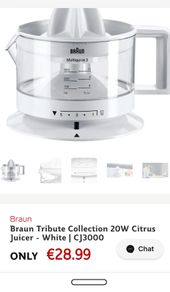 Braun Tribute Collection 20W Citrus Juicer - White